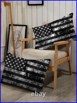 Black and White USA American Flag Comforter Set King Size for Boys Kids Teens Di