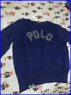 Blue Cotton Polo Sport by Ralph Lauren Sweater XXL