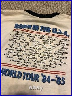 Bruce Springsteen E Street Band Born in the USA concert tour shirt vintage 84-85