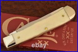Case XX USA American Flag Natural Bone Full Size Trapper Knife 6254 Ss (14715)