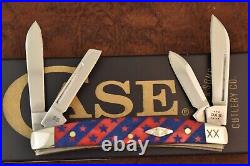 Case XX USA American Flag Stars & Stripes Red Bone Congress Knife 2024 6468 Ss