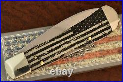 Case XX USA Smooth Natural Bone Tribal Lock Lockback Knife 2020 American Flag