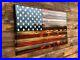 Charred Handmade Multicolor Rustic Wooden American Flag, Patriot New Designer