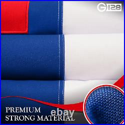 Combo Pack American USA & Christian Flag 5x8 Ft, Both Embroidered SPUN Poly