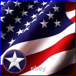 Combo Pack American USA & Christian Flag 5x8 Ft, Both Embroidered SPUN Poly