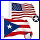 Combo Pack American USA & Puerto Rico Flag 6x10 Ft, Both Embroidered SPUN Poly