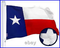 Combo Pack USA American Flag & Texas TX State 4X6 Ft Embroidered Spun Polyester