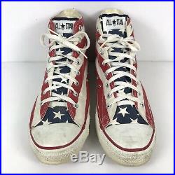 Converse All Star Vintage Shoe Men 12 Chuck Taylor American Flag USA MADE