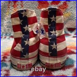 Converse vintage USA made American flag high top all stars 12
