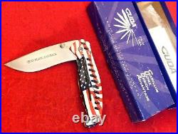 Cuda USA (Camillus) EDC D Ralph AMERICAN flag frame lock mint in box knife