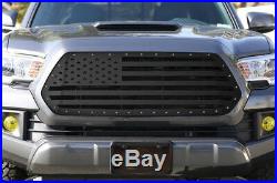 Custom Steel Aftermarket Grille AMERICAN FLAG Fits 2016-2017 Toyota Tacoma USA