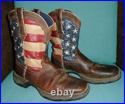 DURANGO Lady Rebel Cowgirl Boots USA American Flag Western Leather Womens 8.5