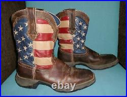 DURANGO Lady Rebel Cowgirl Boots USA American Flag Western Leather Womens 8.5