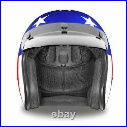 Daytona Motorcycle American flag Open Face Helmet Cruiser- Captain America