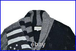 Denim & Supply Ralph Lauren American Flag USA Patchwork Mens Cardigan Sweater S