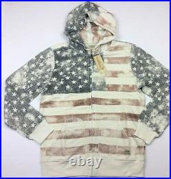 Denim & Supply Ralph Lauren Men American USA Flag Full Zip Hoodie Sweatshirt M
