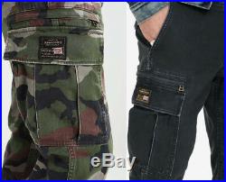 Denim & Supply Ralph Lauren Men Military USA Army American Flag Cargo Slim Pants