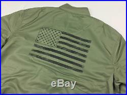 Denim Supply Ralph Lauren Military Army Air Force USA Flag Flight Bomber Jacket