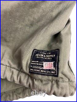 Denim Supply Ralph Lauren Military Vest Army USA American Flag Distressed Small