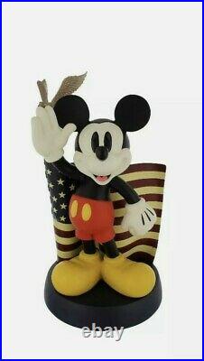 Disney Mickey Mouse Big Fig Figure Mickey With American Flag With Eagle USA