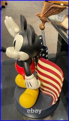 Disney Mickey Mouse Big Fig Figure Mickey With American Flag With Eagle USA 14