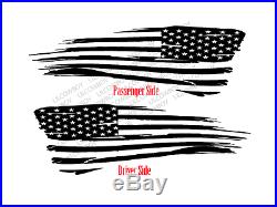 Distressed Flag Graphic Decal Side body Fits any Truck Dodge Ram American USA D1