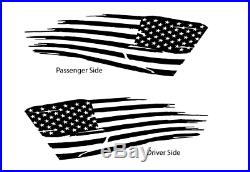 Distressed Flag Graphic Decal Side body Fits any jeep wrangler American USA HS2