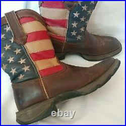 Durango Lady Rebel Cowgirl Boots American Flag Women's Size 10M Distressed EUC