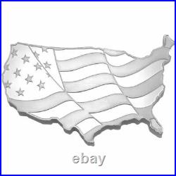 Elemetal Stars and Stripes American Flag Bar USA 5oz Silver