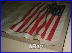 Estate Vintage Rare Original WWIl WWI Blood Chit Numbered USA American Flag &