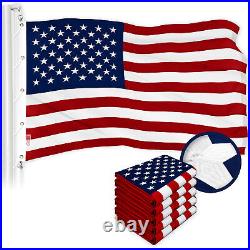 G128 5 Pack American USA Flag 12x18 Ft Embroidered 600D Polyester