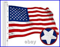 G128 American USA Flag 20x38 Ft StormFlyer Series Embroidered 220GSM Spun Poly