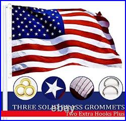 G128 American USA Flag 5x8 Ft StormFlyer Series Embroidered 220GSM Spun P