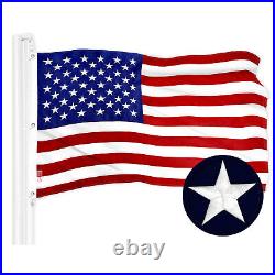 G128 Combo American USA & Canada Flag 6x10 Ft Both Embroidered 300D Polyester