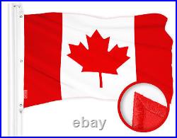 G128 Combo USA Flag & Canada Canadian Flag Both 6x10 Ft Embroidered 300D Poly