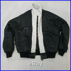 GORGEOUS Michael Hoban Wheremi USA American Flag Leather Jacket Mens 90s Sz M