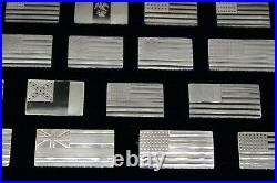 Great Flags Of America Mini-Ingot Collection Franklin Mint Complete Set