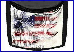 Grunge Skull USA American Flag Hood Wrap Truck Vinyl Decal Car 58 x 65 Graphic