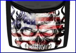 Grunge Skull USA American Flag Truck Vinyl Decal Graphic Car Hood Wrap 58 x 65
