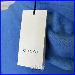 Gucci Blue Gucci Band Sweatshirt Size 3XL 560502 Hoodie Embroidery Star Graphic