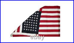 HEAVY COTTON 48 STAR AMERICAN FLAG OLD GLORY SEWN & EMBROIDERED 2x3 HISTORICAL