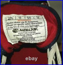HEELYS Men Size 12 Hustle USA American Flag Skate Shoes Red White Blue Sneakers