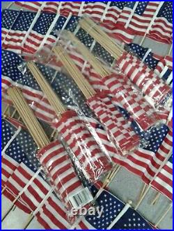 Hand Held American Flags On Sticks 1500 Pack 4X6