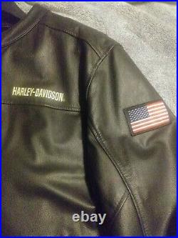 Harley Davidson American Legend Leather Jacket Mens XL New