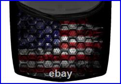 Hexagon Mosaic USA American Flag Truck Hood Wrap Vinyl Car Graphic Decal 58x 65