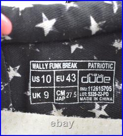 Hey Dude Wally Funk Break Patriotic AMERICAN FLAG Limited Edition Mens Sz 10 USA