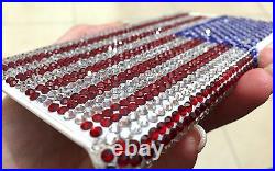 IPhone 7/8 Plus Case Made with American USA Flag Bling Swarovski Crystals Luxury