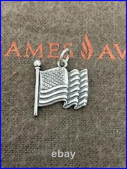 James Avery Sterling Silver Retired United States USA American Flag Charm