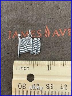 James Avery Sterling Silver Retired United States USA American Flag Charm