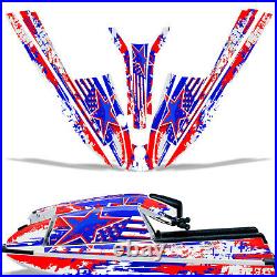 Jet Ski Graphic Decal Wrap for Kawasaki 440 550 SX 1982-1995 Stars and Bars USA